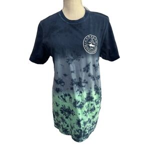 US Vintage Navy Seafoam Tie Dyed Short Sleeve Curacao T-Shirt Sz S Crew Neck Men
